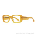 Vintage Design Square Bevel Acetate Frame Optical Glasses